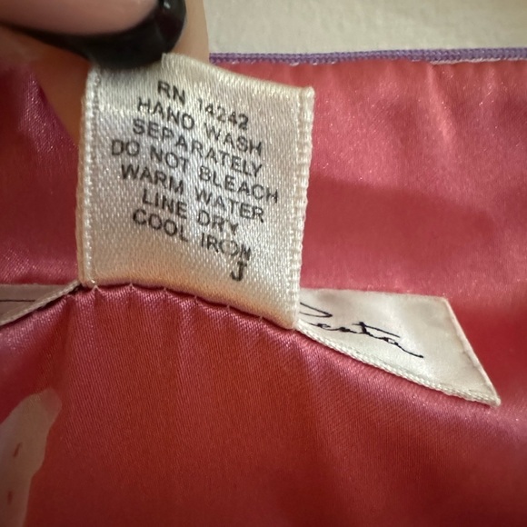 Oscar de la Renta Pink Floral Zip Front Long Nightgown Lounge Dress Kaftan 1X - Picture 4 of 15